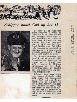 Willem Los, eerste schipper van de BIA met pensioen