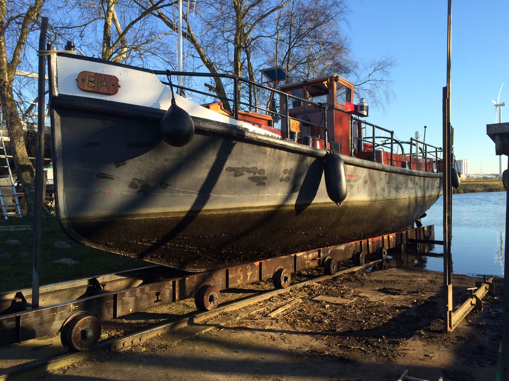 Duidelijk zichtbaar de ijsbrekersteven.