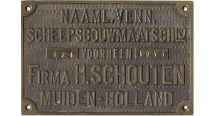 Bouwplaat met bouwnummer 324 anno 1933