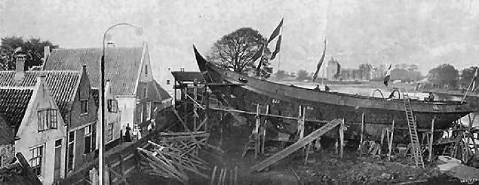 De helling van scheepswerf Schouten in Muiden