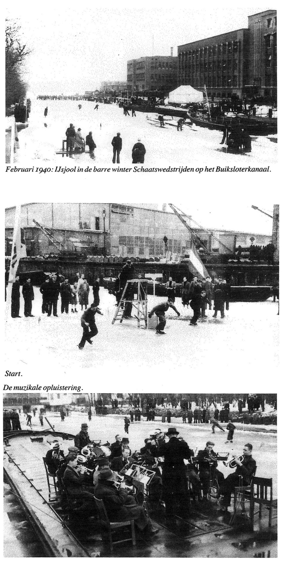 1940 Schaatswedstrijden op het Buiksloterkanaal